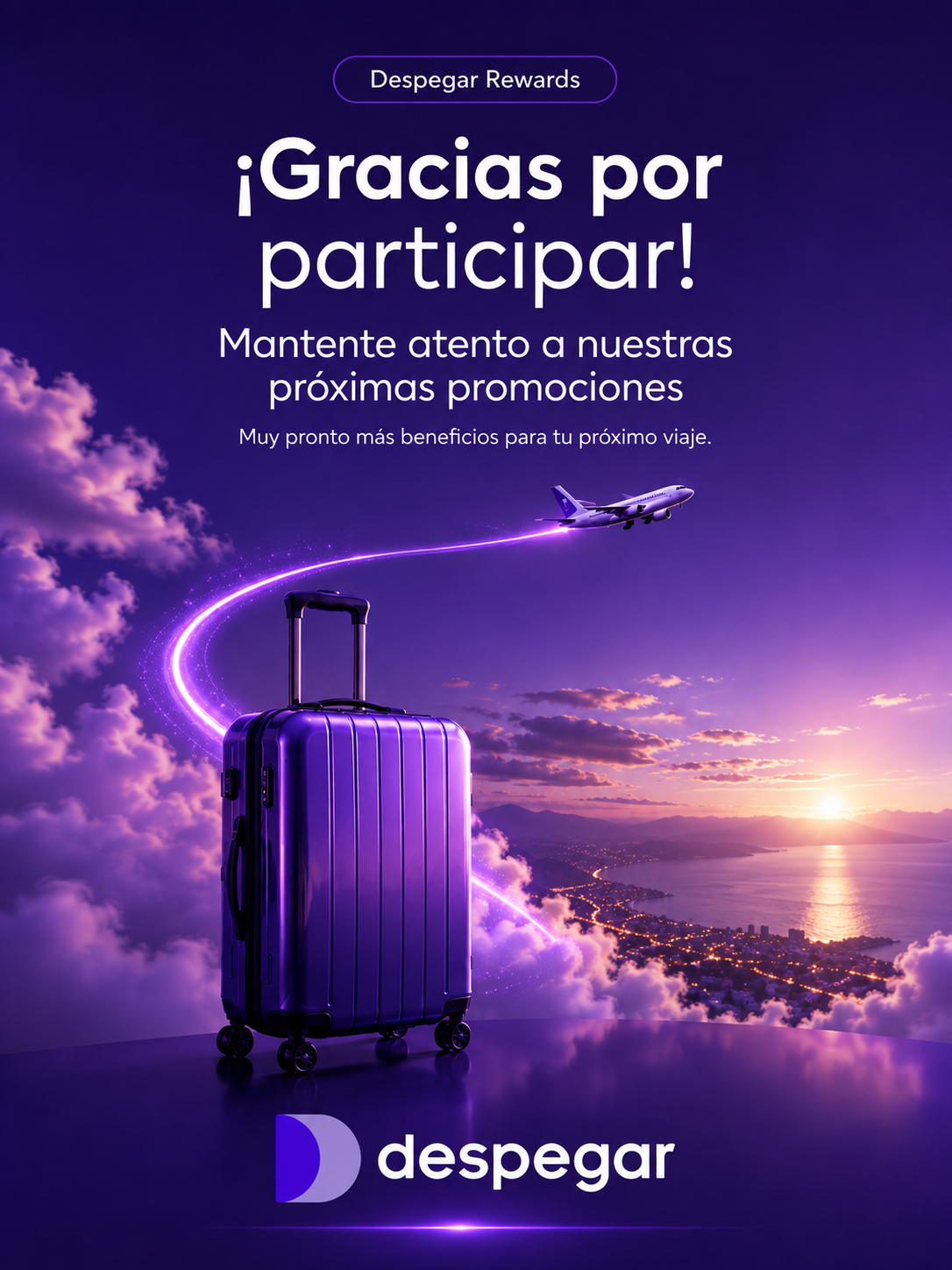 Gracias por participar. Mantente atento a nuestras próximas promociones.